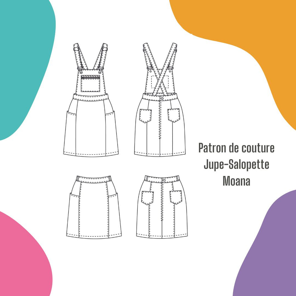 Patron Jupe & salopette Moana (PDF)
