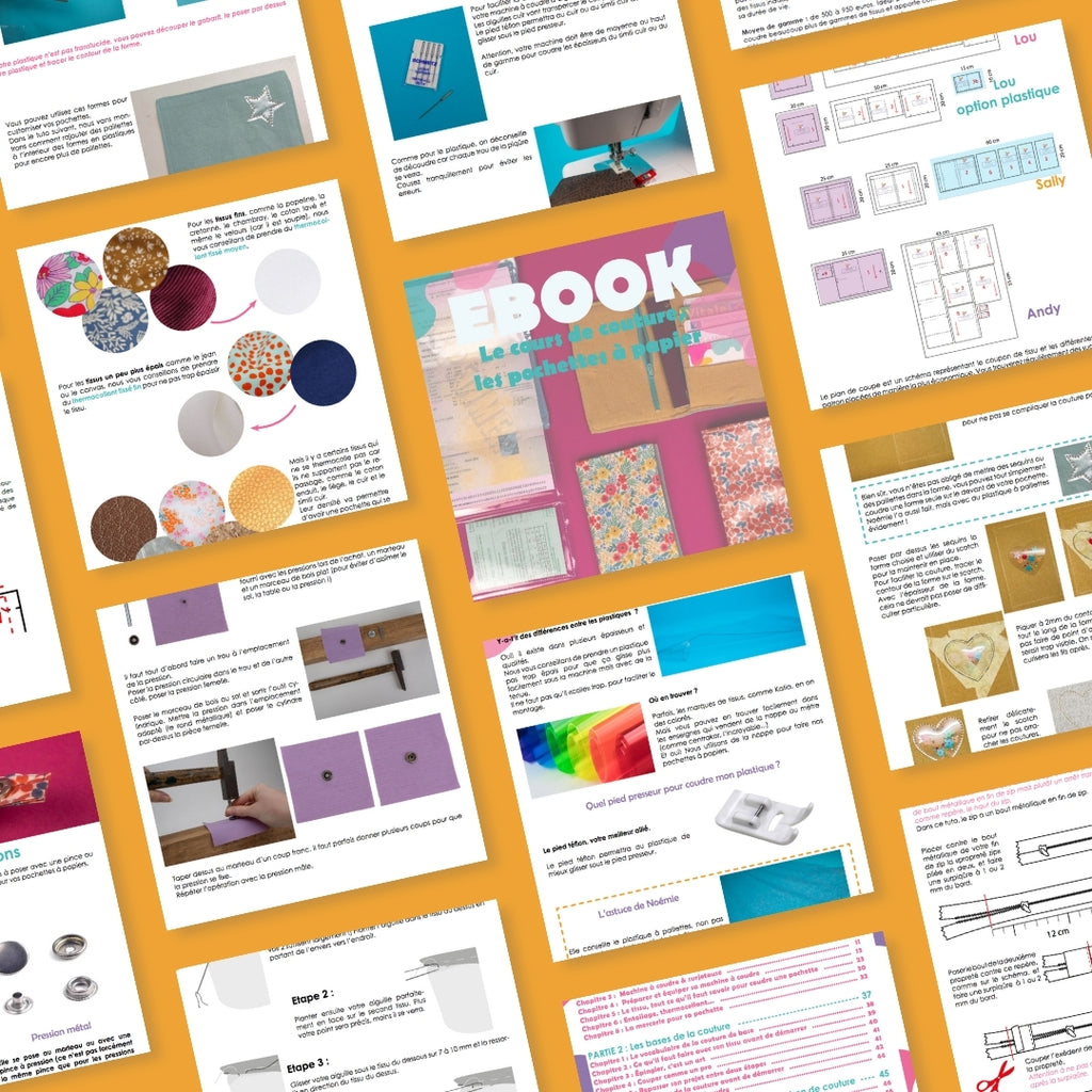 3 patrons pochettes à papier (PDF + ebook)