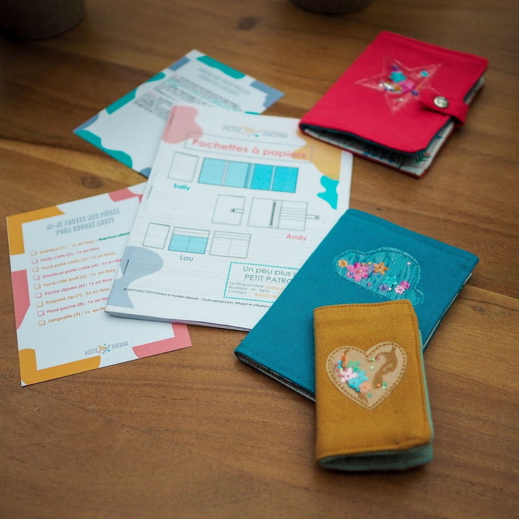 3 patrons pochettes à papier (PDF)